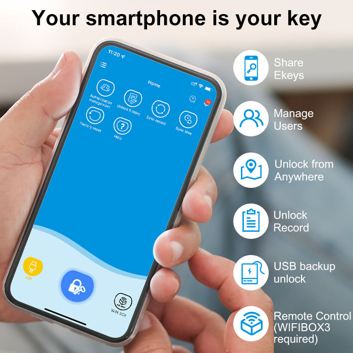 WELOCK Smart Lock Cylinder ToucA51 Fingerprint Door Lock with Keypad
